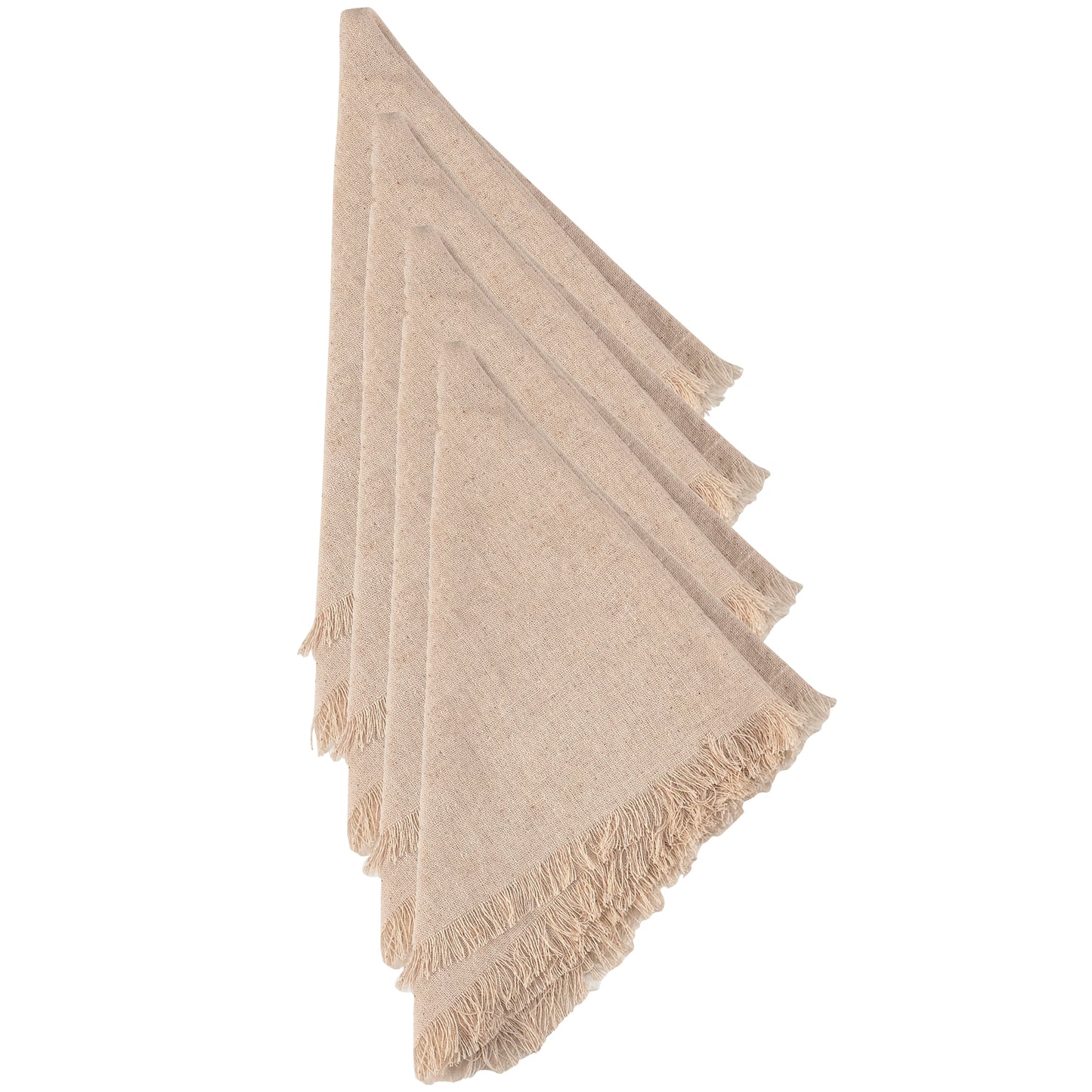 Natural Fringe Napkin Set